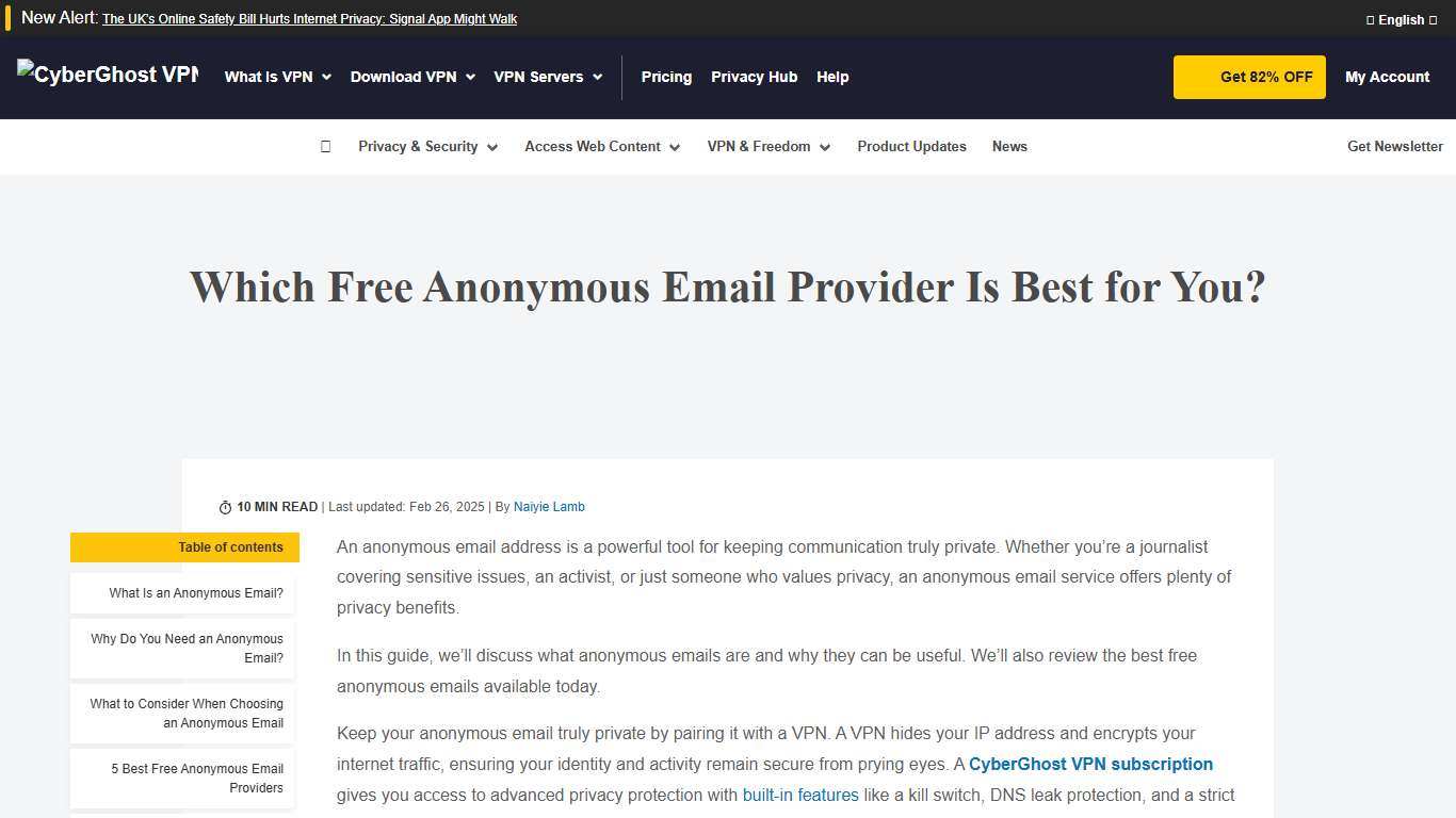 The 5 Best Free Anonymous Email Accounts in 2026